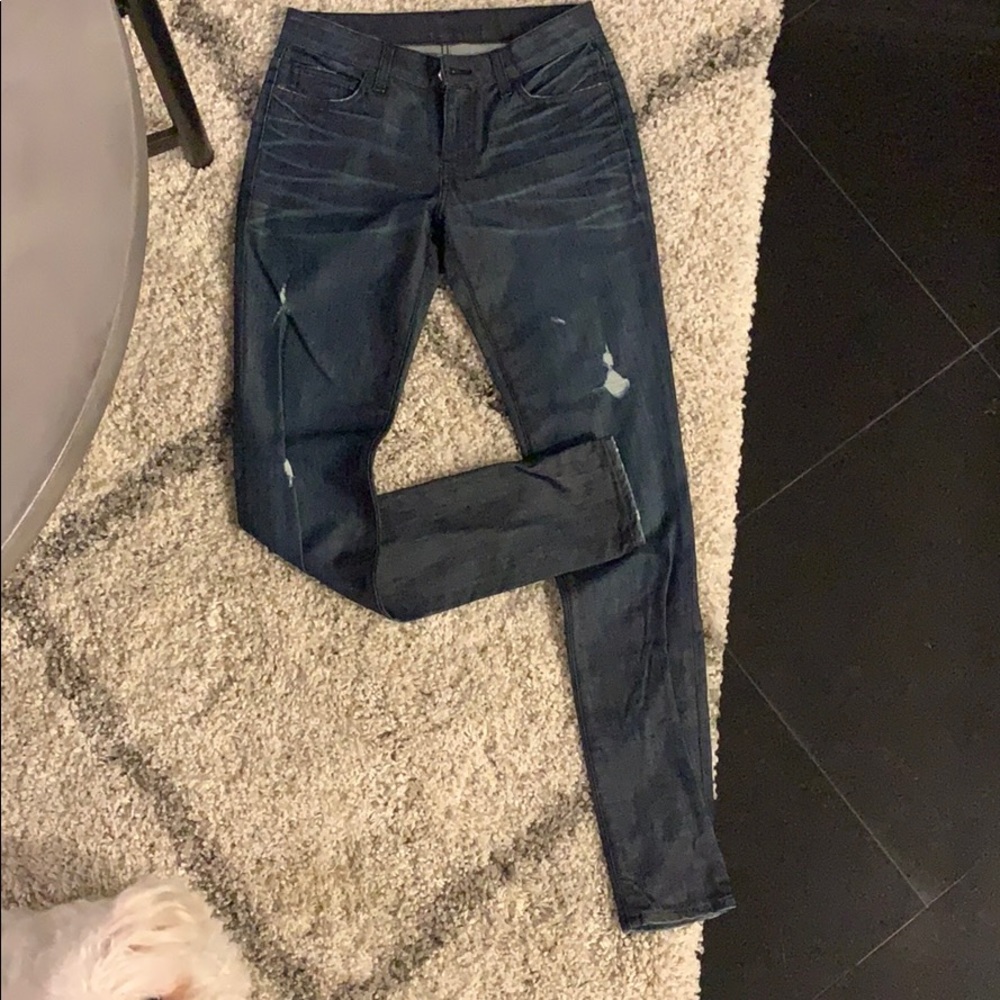 Size 27 denim- semi distressed